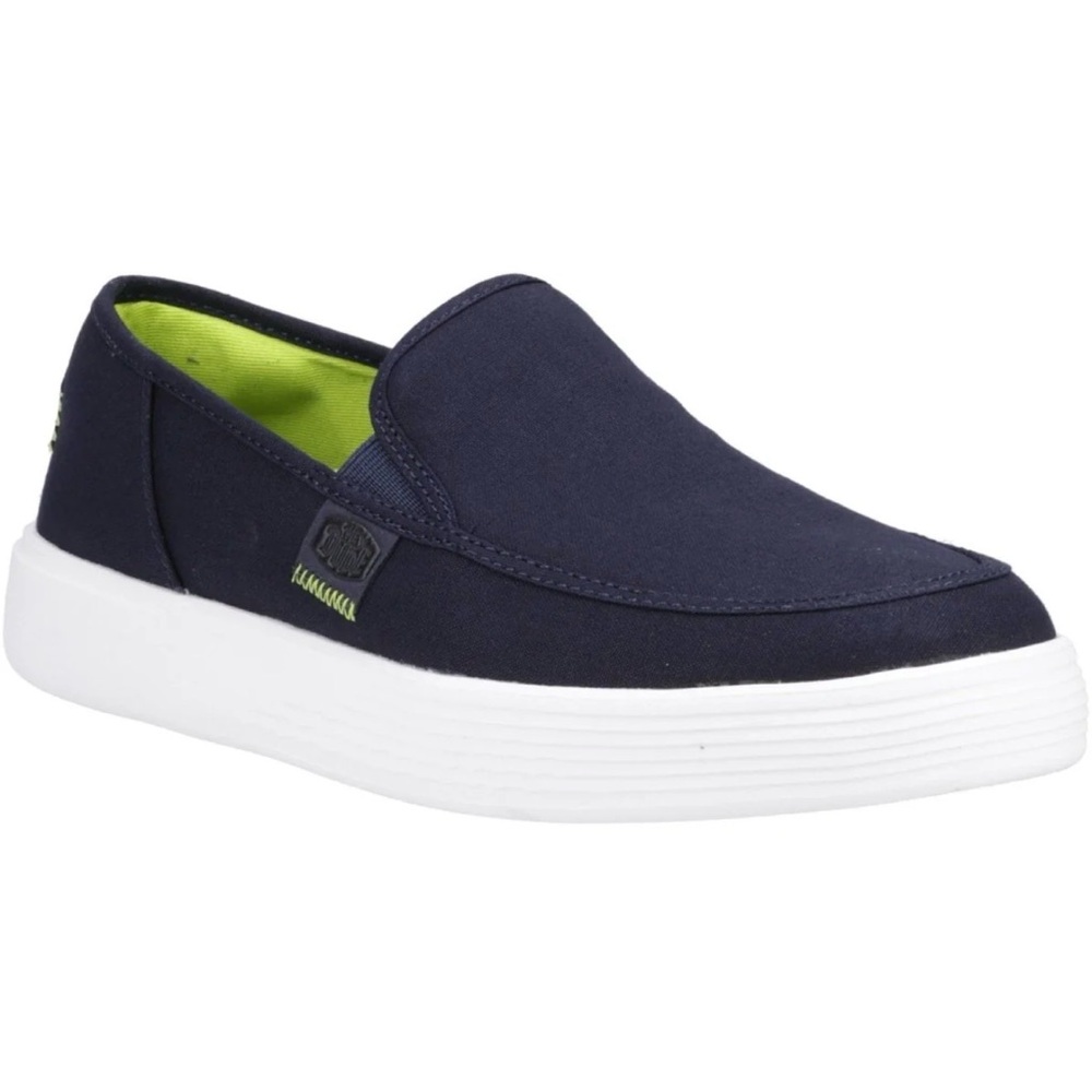 Hey Dude HEYDUDE Sunapee Canvas Shoe Navy Blue US M12 Men’s Slip On Sneakers NEW